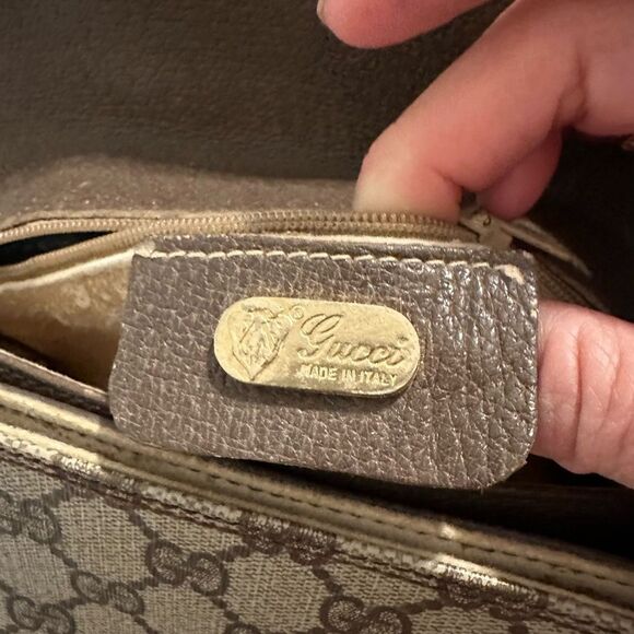 Gucci Brown Crossbody Bag with Leather Trim - Picture 13 of 15